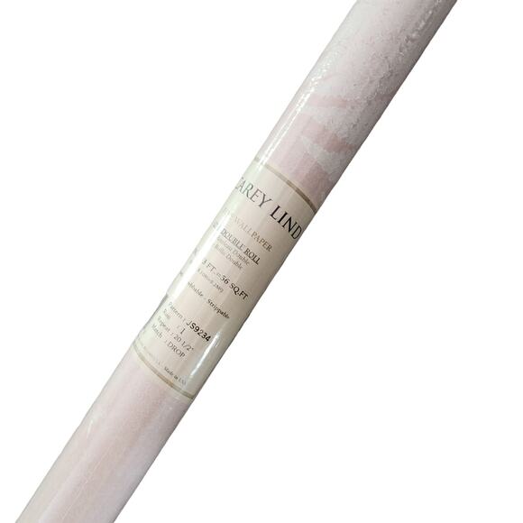 Wallpaper 2 New Rolls Carey Lind Pink White Textured Tropical 112 SQ FT Total - Picture 10 of 16